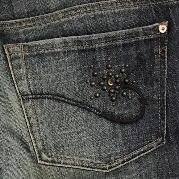 Vintage Cambio Norah Embellished Boot Cut Jeans Size 10 - Picture 7 of 10